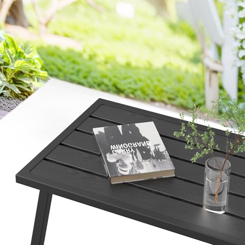 Small Metal Outdoor Coffee Side Table for Outside Patio