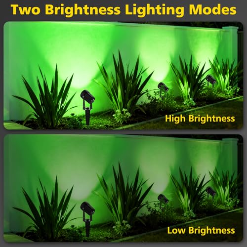 Green Solar Spotlights Outdoor (Green / 2-IN-1)
