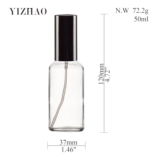 Clear Glass Spray Bottles 2oz (12 Count)