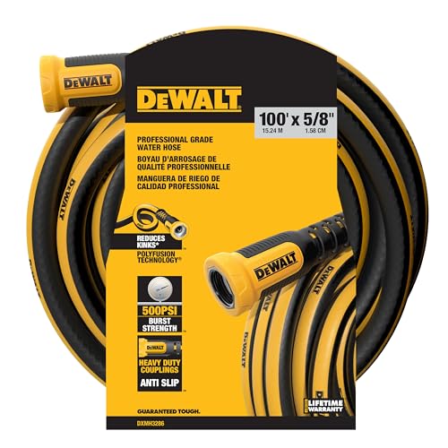Professional Grade Heavy Duty Garden Hose 100 Feet x 5