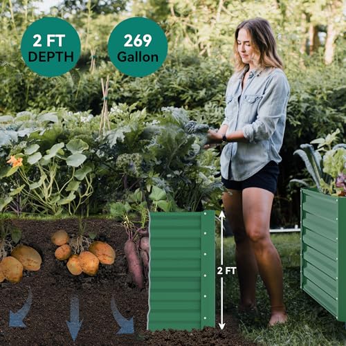6x3x2ft Outdoor Raised Garden Bed Kit