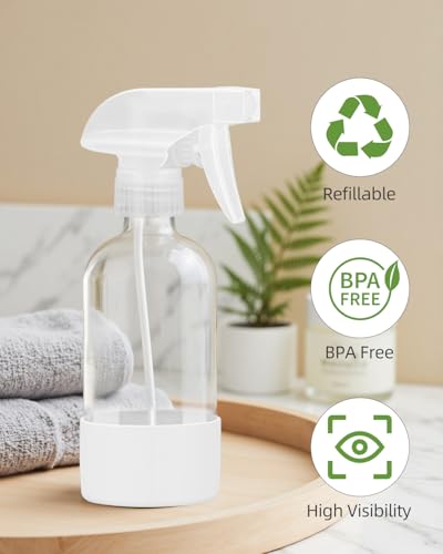 Glass Spray Bottles 8 oz (2 Count)