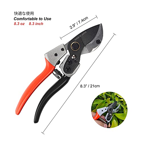 TONMA 8" Anvil Pruning Shears (Anvil Pruning Shears (Orange))