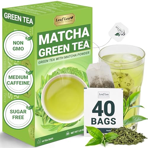 Matcha Green Tea Bags (40 Count (Pack of 1))