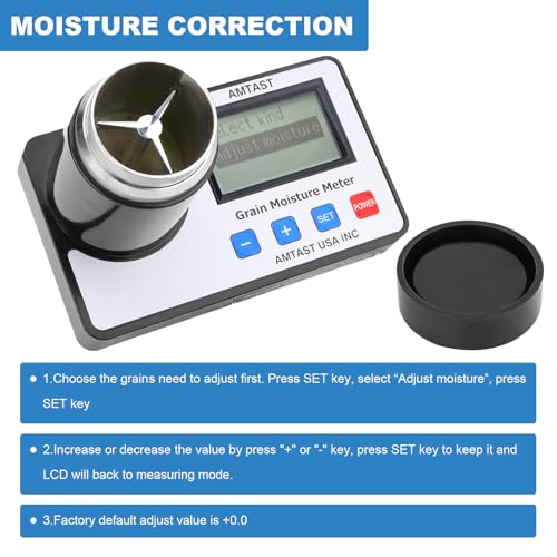 Portable Grain Moisture Meter Seed Humidity Tester for 22 Crops