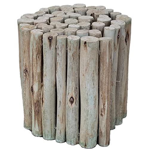 Natural Eucalyptus Wood Solid Log for Garden Border Edging Landscaping Borders Lawn 72 in L x 12 in H x 1.25 in D (12 inches / Natural)
