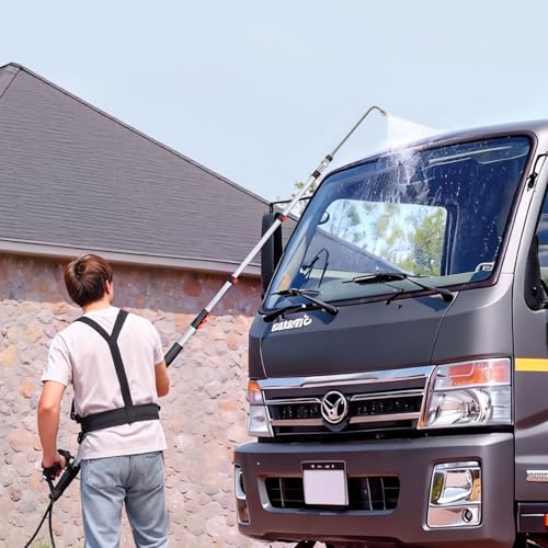 25 FT Pressure Washer Telescoping Wand (25FT with Brush Head)