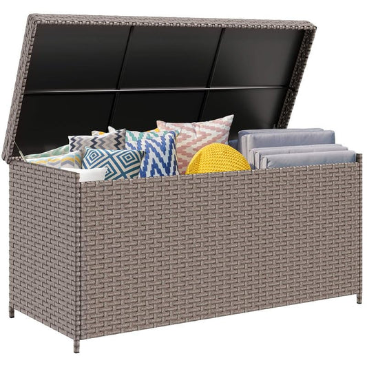 260 Gallon Wicker Deck Box (Brown / 260Gal)