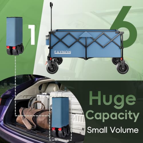 46" L Collapsible Foldable Extended Wagon (Light Blue)