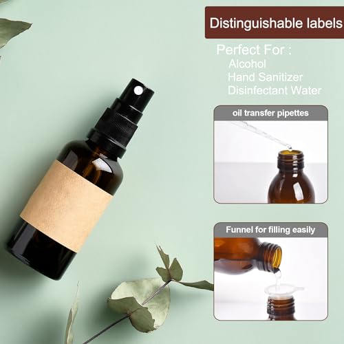 4 oz Amber Glass Spray Bottles