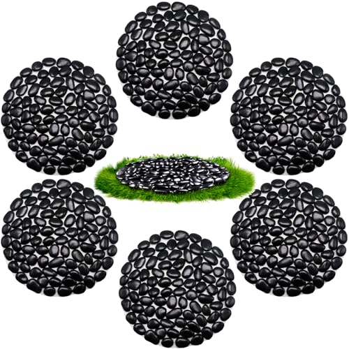 10in River Rock Stepping Stones Set (6 Count)
