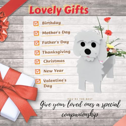 Maltese Dog Planter Pots
