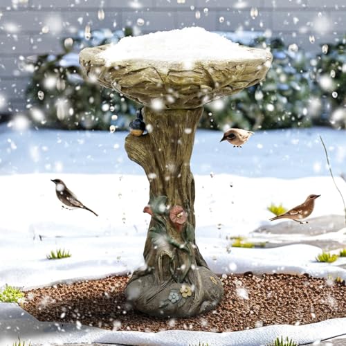 25.5” H Concrete Birdbaths for Outdoors