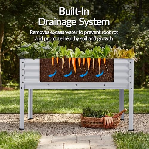 48x24x30in Galvanized Raised Garden Bed