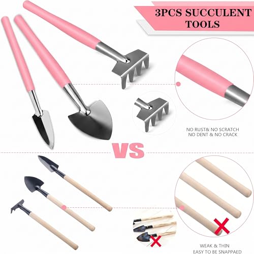 13 Pcs Succulent Care Tools (Pink)
