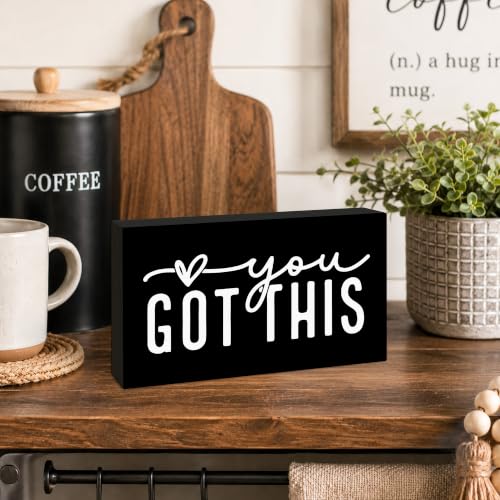 3x5 Encouragement Wooden Block Sign (You Got This-3)