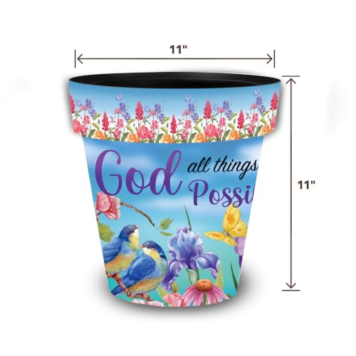 Spring Planter 11.75 x 11 x 11 with God Medium (With God / Medium)