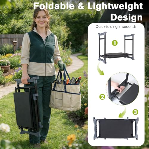 Garden Kneeler and Seat with Umbrella