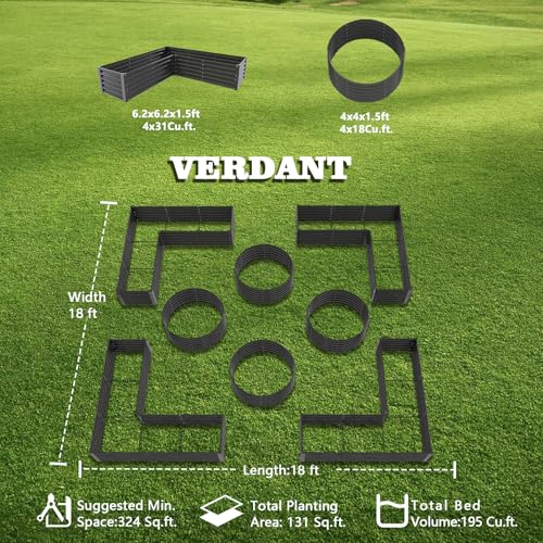 Anleolife 8 Bed 4ft Round & 74x74in L (8 Count)
