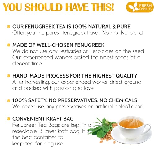 Premium 55 Bags Fenugreek Tea (55 Tea Bags)