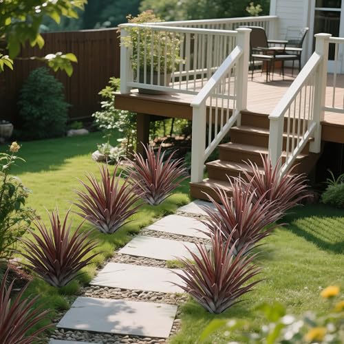 2 Pcs Artificial Aloe Vera Plants 27 Inch Red Fake Succulents Faux Agave Plant Potted for Indoor Outdoor Home Office Decor (2 Count)