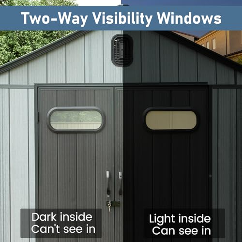 Domi 8x6 FT Resin Outdoor Storage Shed