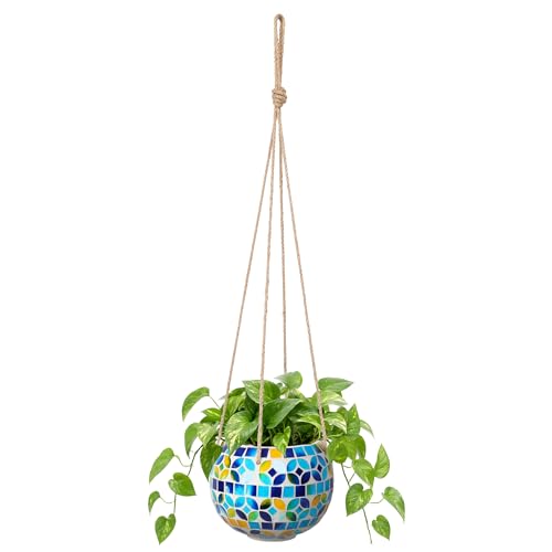 Ceramic Hanging Planter (Blue)