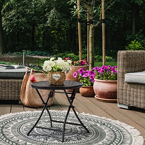 Folding Small Outdoor Side Table (2 Count)