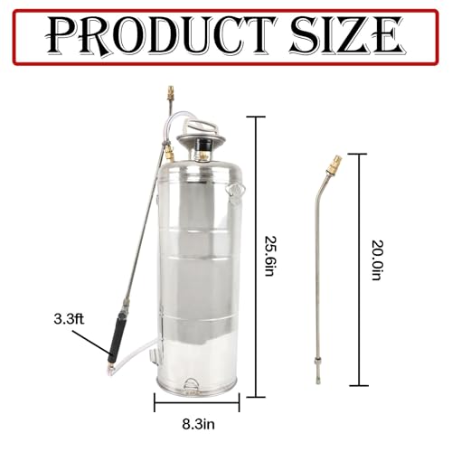 Hand Pump Sprayer Stainless Steel Sprayer for Indoor and Outdoor