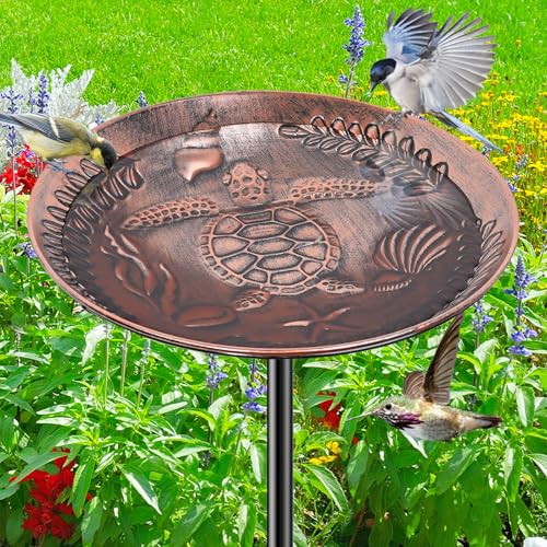 40 Inch Metal Bird Bath for Outside