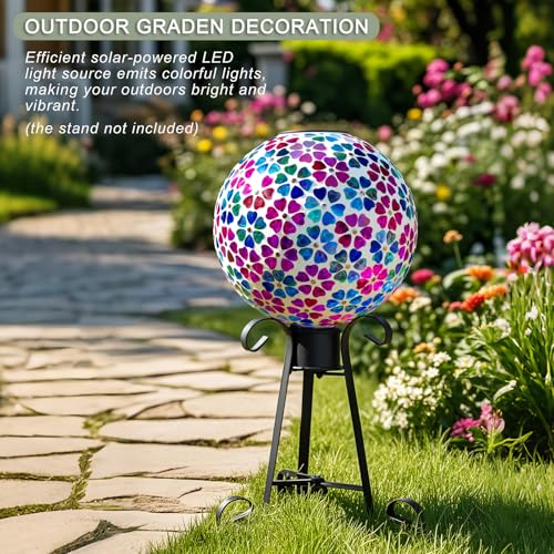 Mosaic Solar Gazing Ball (Heart-solar)