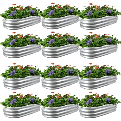 4x2x1ft Galvanized Raised Garden Bed Outdoor
