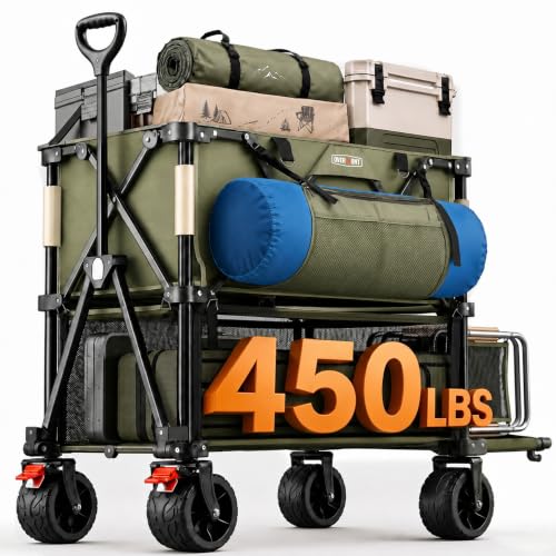 400L Folding Double Decker Wagon with Brakes