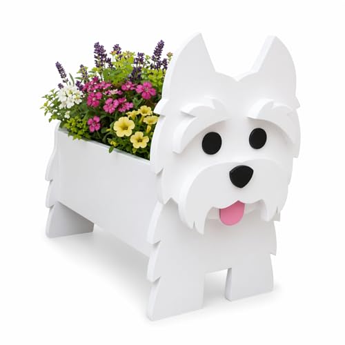 Small Western Highlands Dog Planter Plant Pots