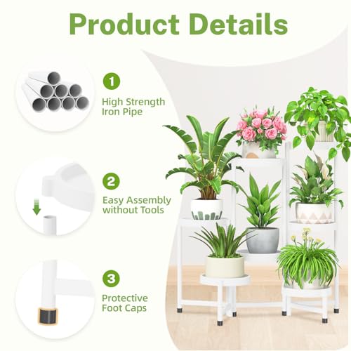 7 Tier Folding Plant Stand Indoor Outdoor