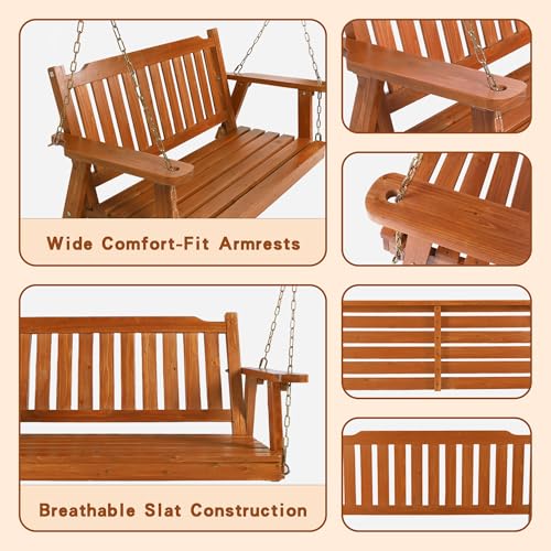 Wooden Porch Swing 2 (Brown)