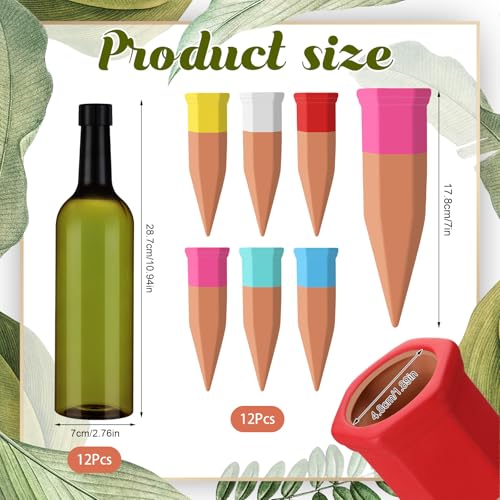 12 Sets Terracotta Watering Spikes (12 Count)