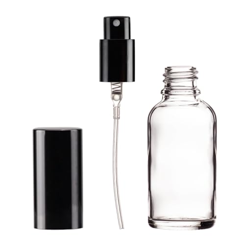 Clear Glass Spray Bottles 1oz (12 Count)