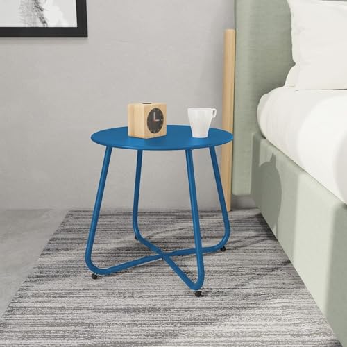 Peacock Blue Patio Side Table