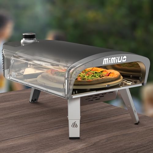 Auto Rotating Gas Pizza Oven Outdoor 39Lbs