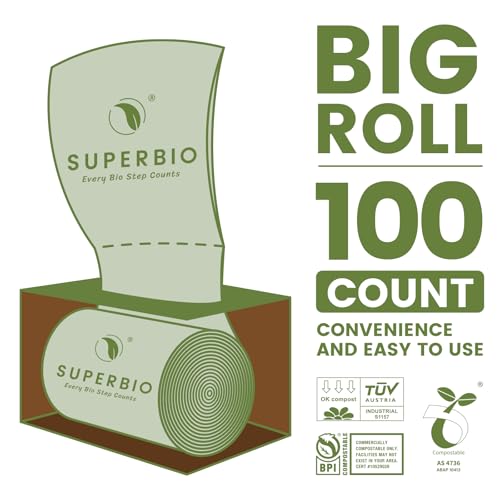 2.6 Gallon Compostable Food Waste Bags (100 Count)