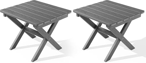 Small Folding Outdoor Side Table Set of 2 (2 Count)