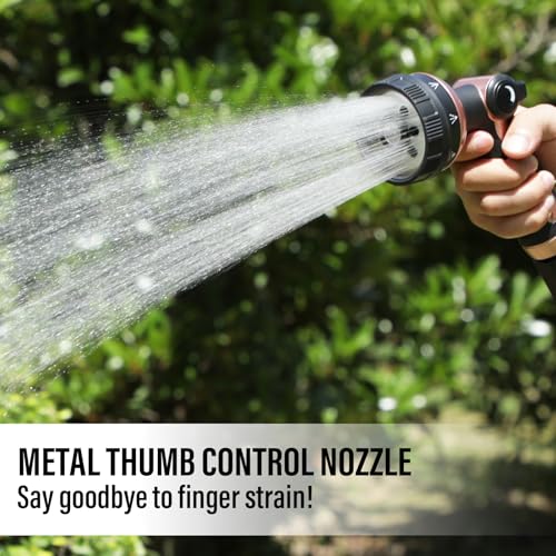 Heavy Duty Metal Garden Hose Sprayer with 8 Patterns &Thumb Control