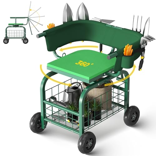 Garden Seat with Wheels