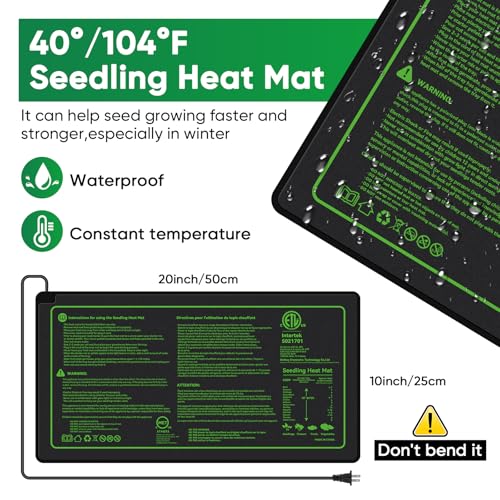 40 Cell Seed Starter Tray with Grow Light
