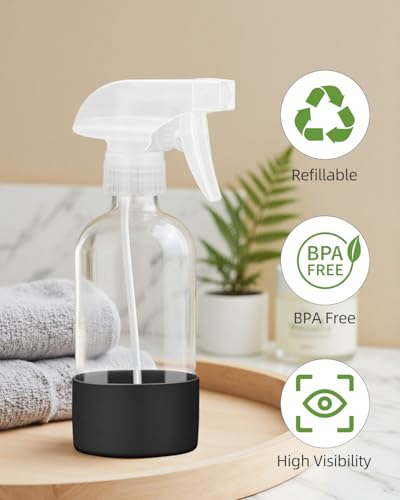 Glass Spray Bottles 8 oz (2 Count)