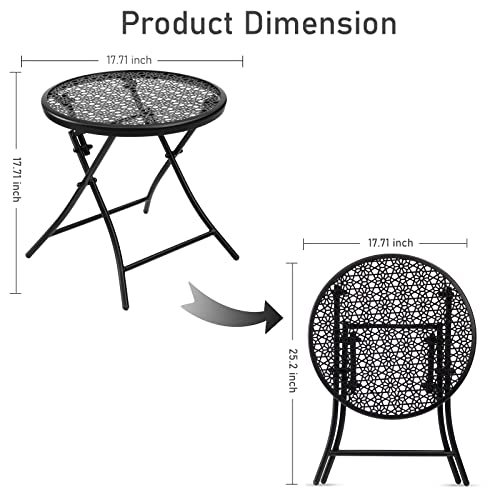 Folding Small Outdoor Side Table (2 Count)