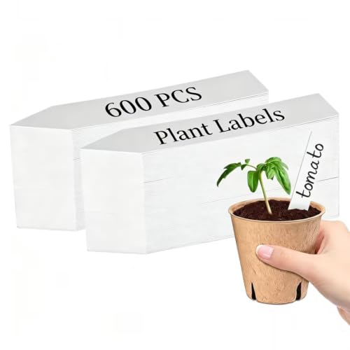 4 Inches Plant Labels Plastic Plant Tags Nursery Garden Labels Pot Marker Garden Stake Tags for Fruit Trees