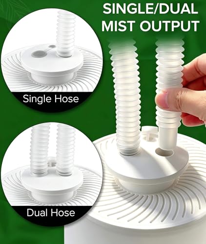 3L No Leak Plant Humidifiers for Grow Tent Greenhouse and Grow Room (Beige / Double hose)