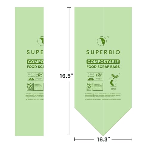 2.6 Gallon Compostable Food Waste Bags (100 Count)